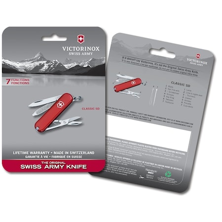 Swiss Army Brands 2024 Victorinox 56011 Classic Sd Red 58Mm, Clam Pack VIC-0.6223-X107